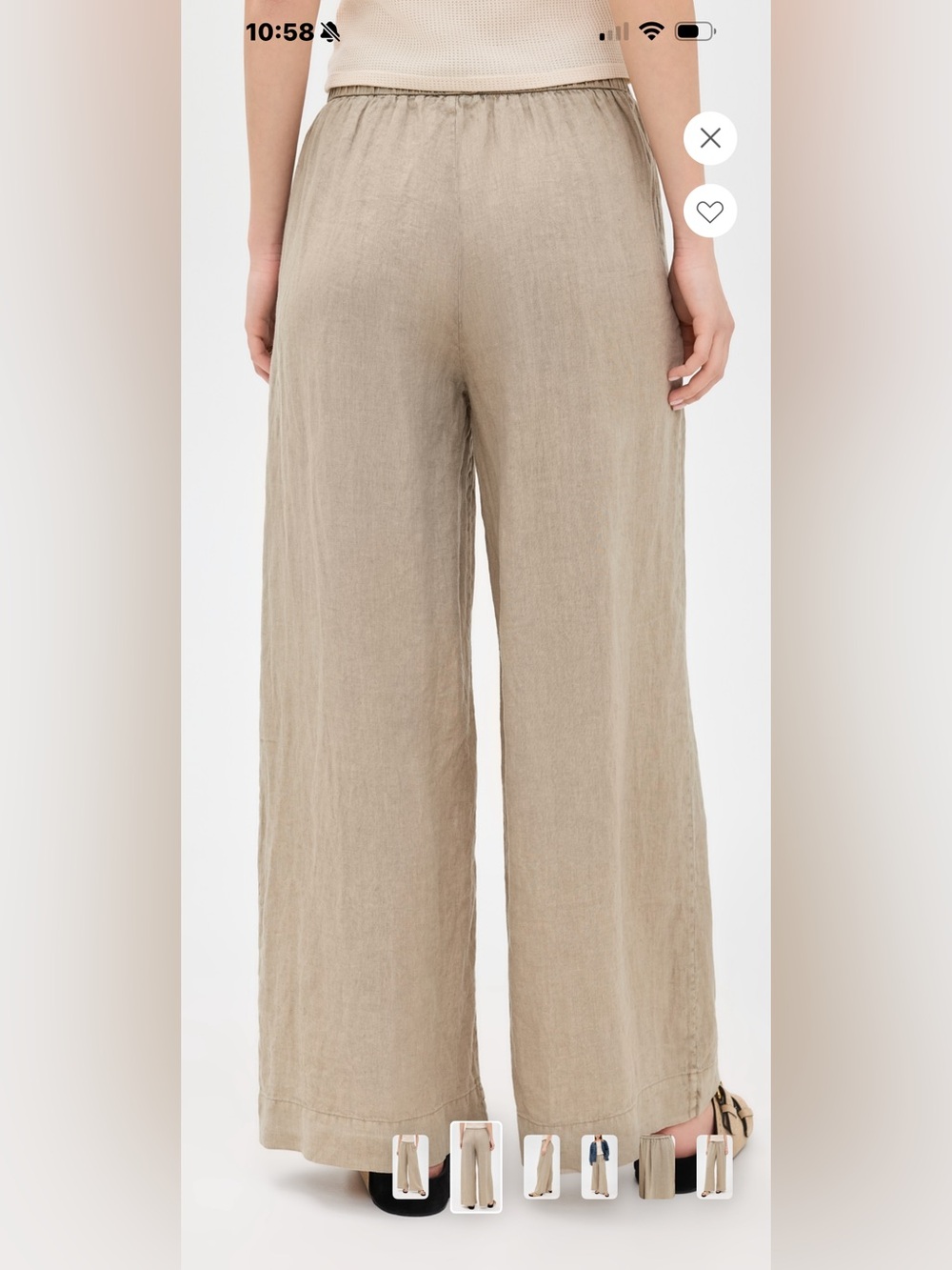 James Perse Lightweight Linen Culotte Pant - Picture 2 of 7
